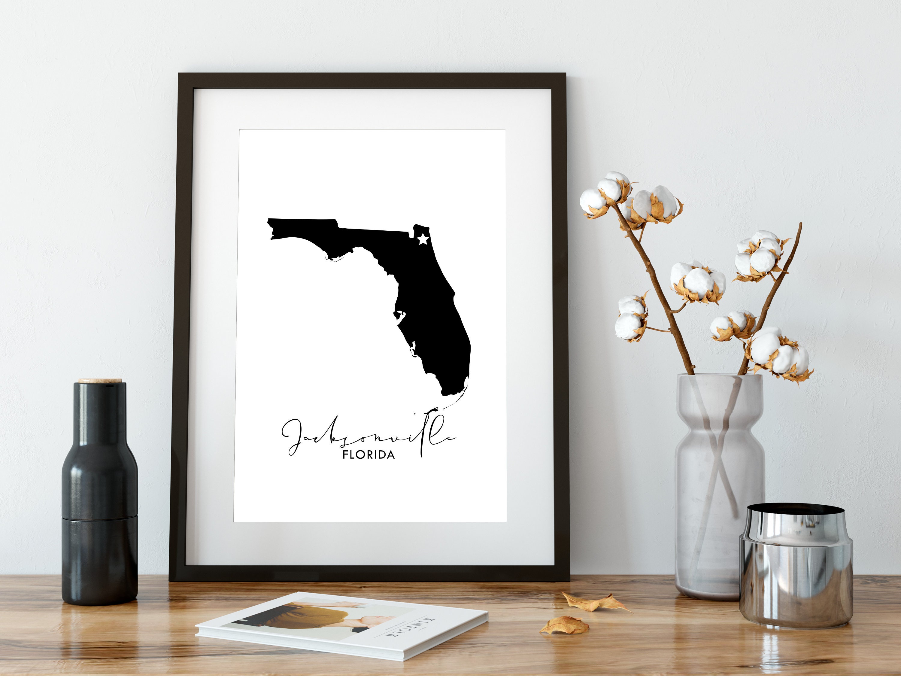 Jacksonville Florida Art Map Printable FL Wall Art Etsy