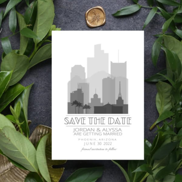 Phoenix Wedding Invitation Etsy