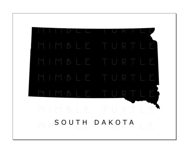 South Dakota State Outline Watercolor Printable South Dakota - Etsy ...