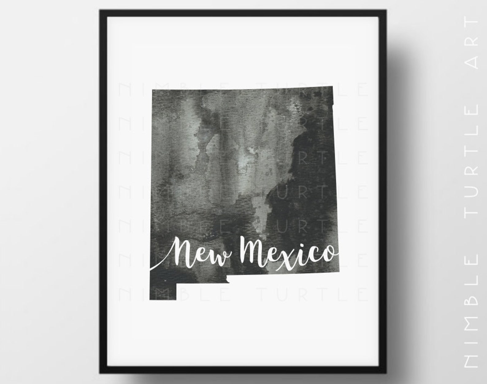 New Mexico State Outline Watercolor Printable New Mexico | Etsy