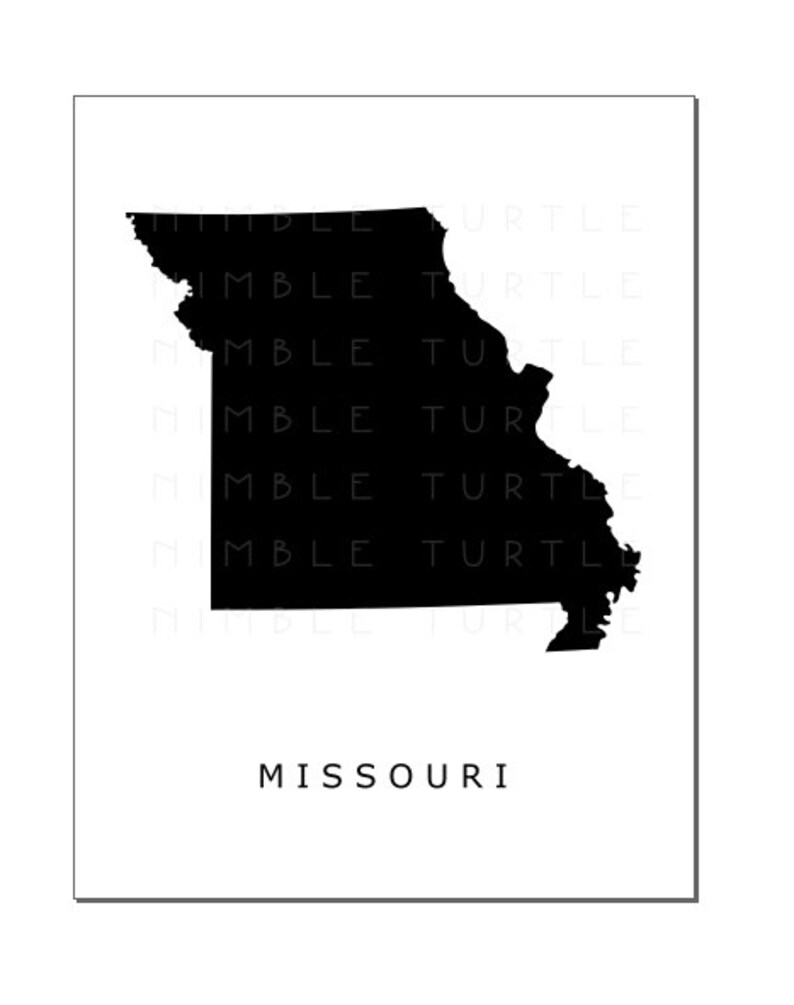 Missouri State Outline Watercolor Printable Missouri Wall - Etsy