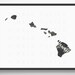 Hawaii State Outline Watercolor - Printable Hawaii Wall Art - Comes ...