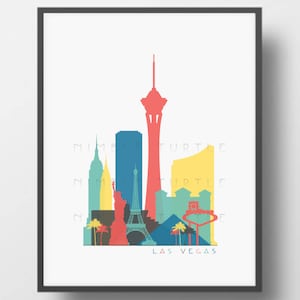 Las Vegas Skyline Printable Download  -  Nursery Wall  -  Baby Shower Gift