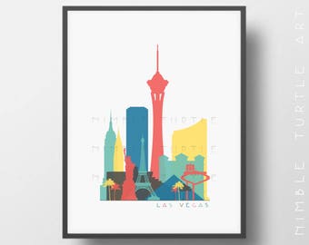 Las Vegas Skyline druckbare Download - Kindergarten Wand - Baby-Dusche-Geschenk
