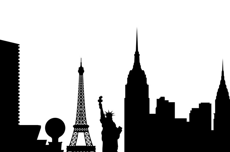 Download Las Vegas Skyline Silhouette PDF png SVG eps JPG. Las | Etsy