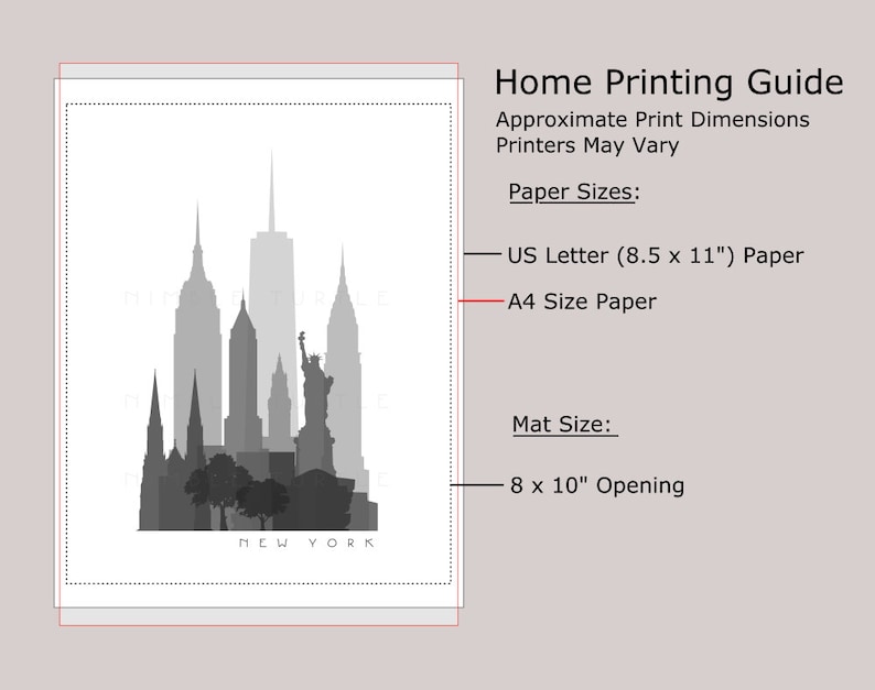 New York Skyline Printable Download Black and White Etsy New York Skyline Printable Download Black and White Etsy
