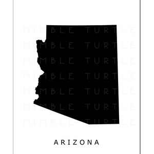 Arizona State Outline Watercolor - Printable Arizona Wall Art - Comes ...