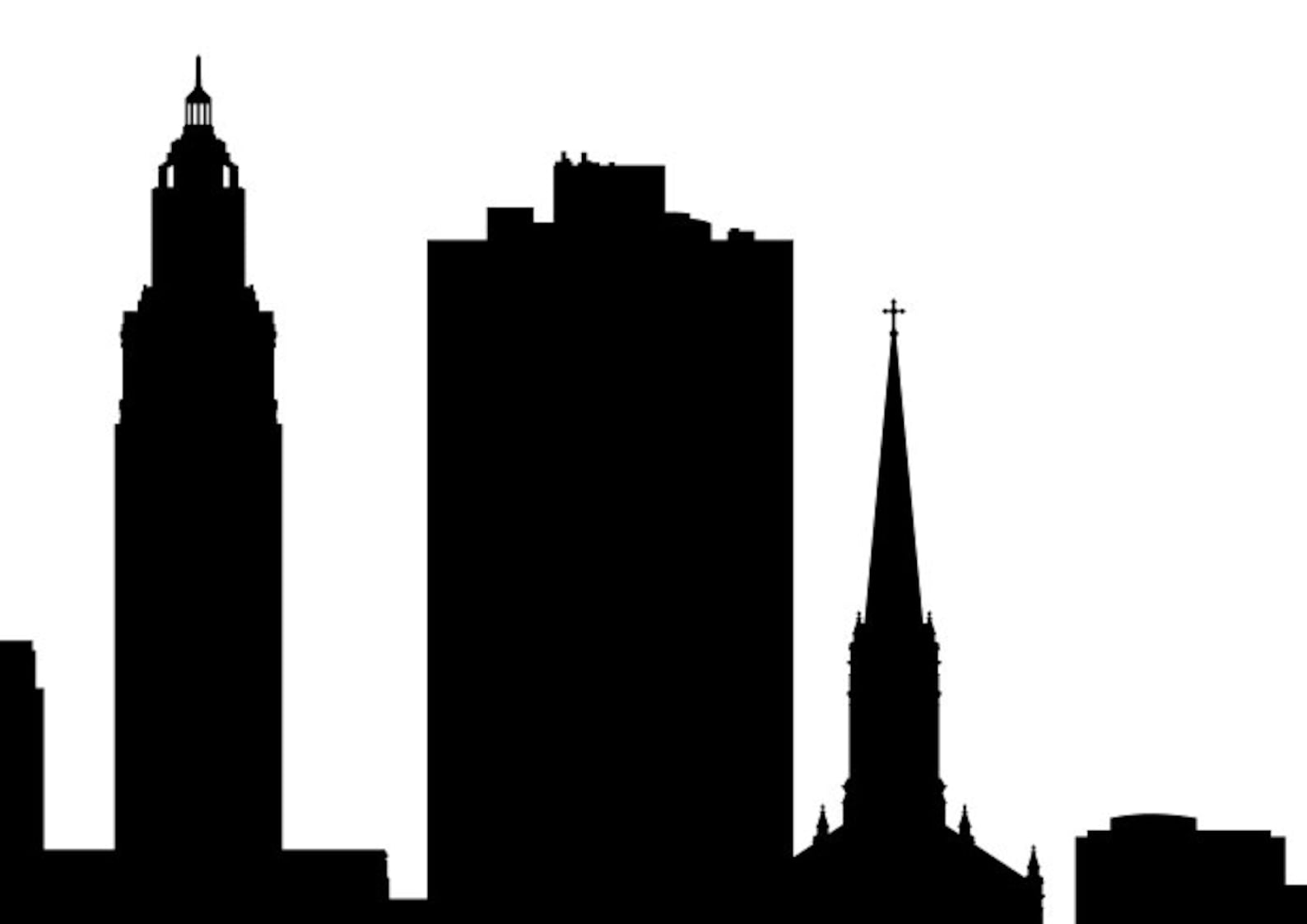 Baton Rouge Skyline Silhouette Printable Skyline Baton | Etsy