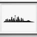 Seattle Skyline Silhouette - Printable Skyline - Seattle Washington - PDF, Png, SVG, Eps. - Etsy