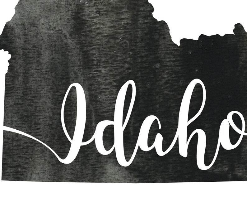 Idaho State Outline Watercolor Printable Idaho Wall Art | Etsy