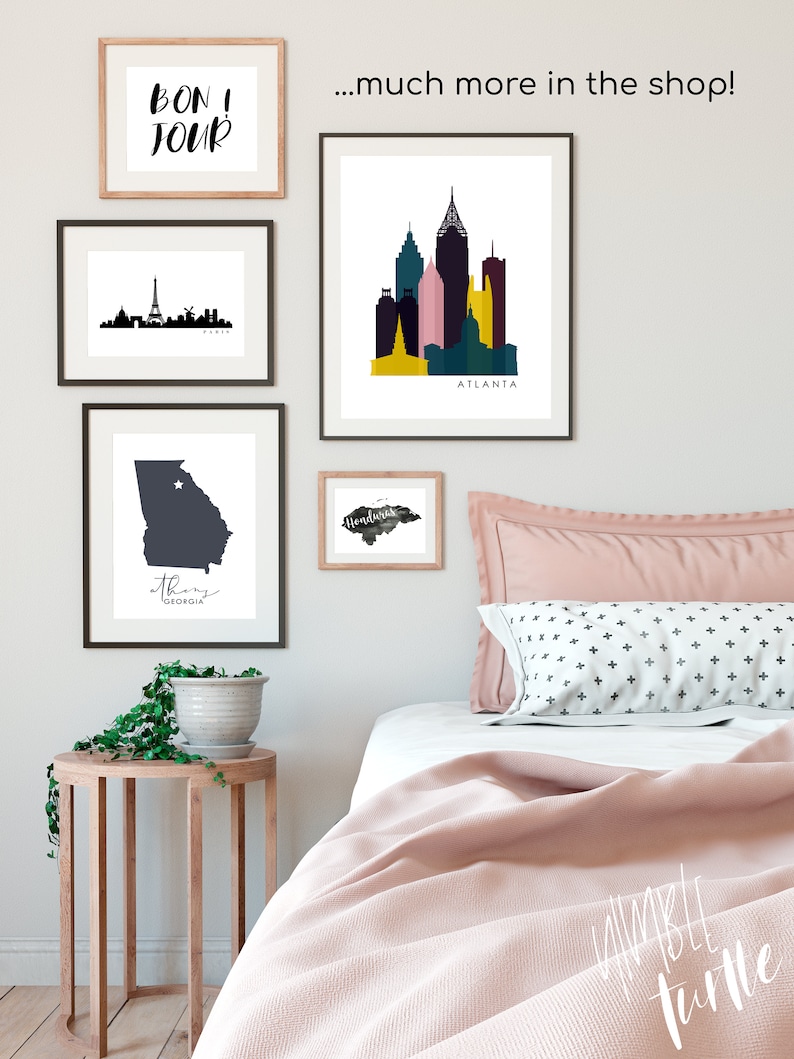 Enterprise Alabama Art Map Printable AL Wall Art Etsy