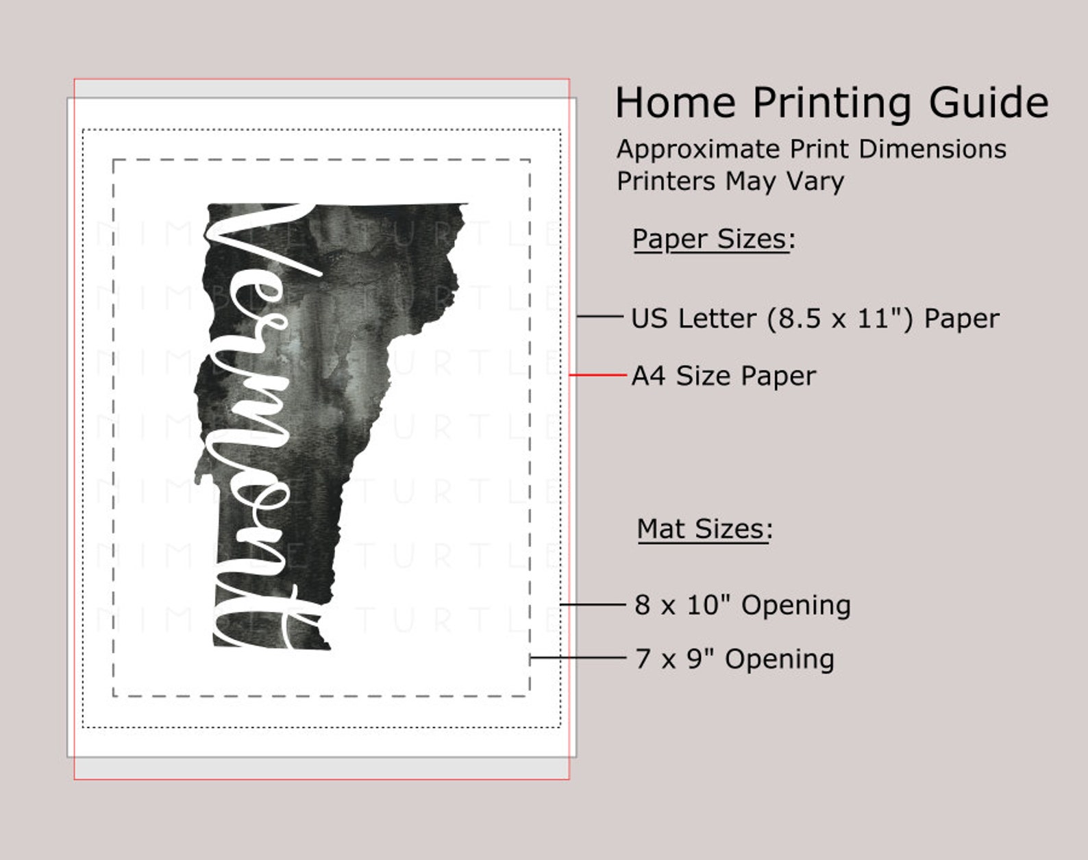 Vermont State Outline Watercolor Printable Vermont Wall Art - Etsy