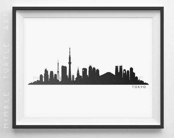Tokyo Skyline Silhouette Printable Download Tokyo Etsy Tokyo Skyline Silhouette Printable Download Tokyo Etsy