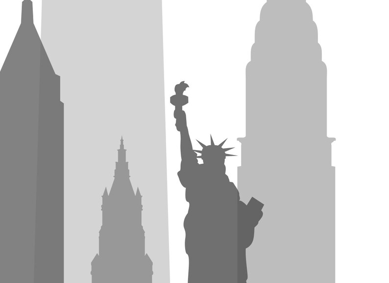New York Skyline Printable Download Black and White Etsy New York Skyline Printable Download Black and White Etsy