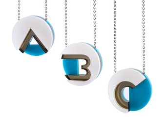 Initial Alphabet Letter Pendant Necklace, A to Z Charm