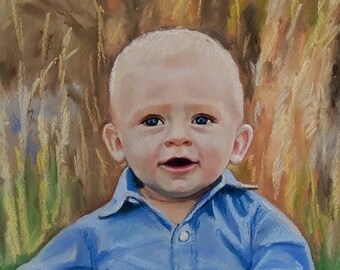 Portrait custom portrait from photo Portrait child kids Portrait Couple Family Portrait oil watercolour pastel portrait commission portrait