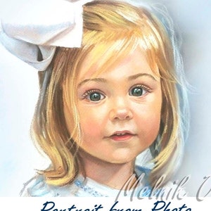 Children Pastel Portrait from Photo – Personalized Baby Drawing, Handmade Mother’s Day- Gift for Mom - Mother and Child Portrait from Photo