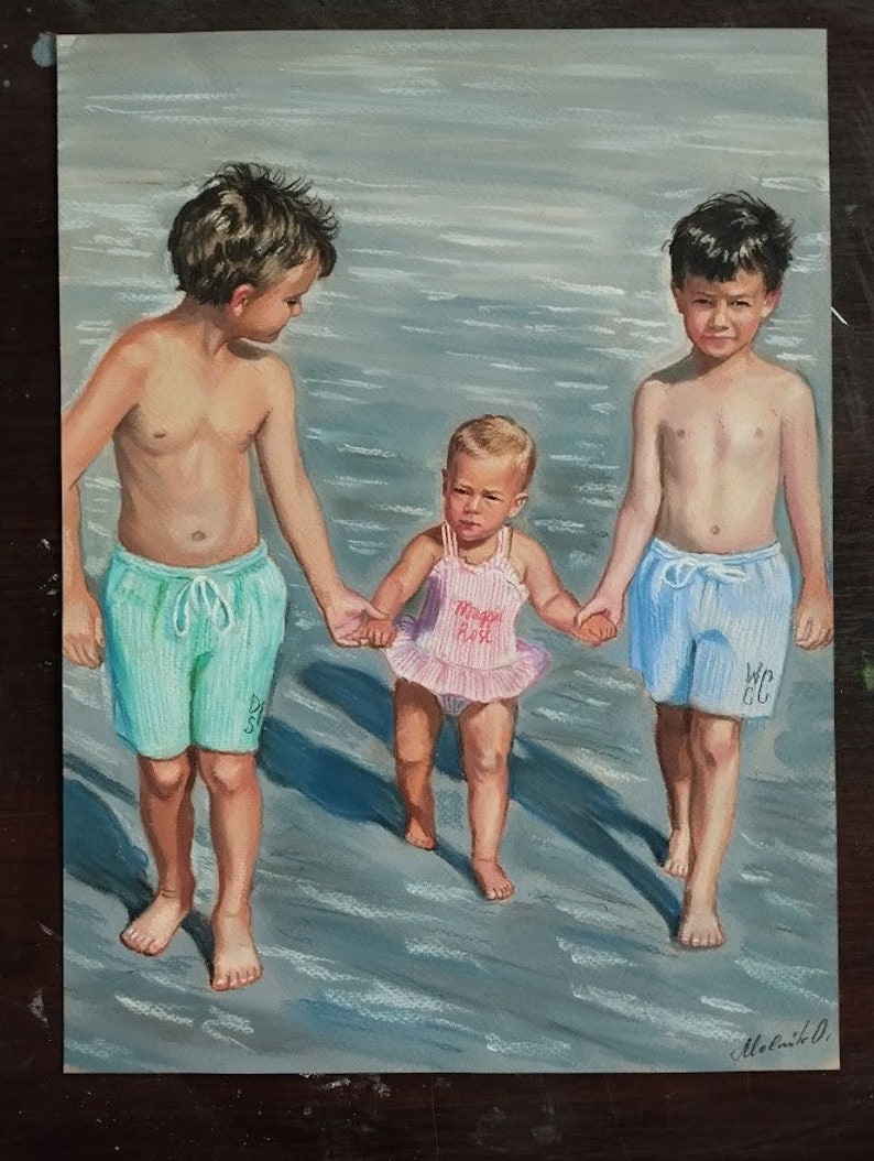 Portrait from photo Painting Portrait Custom portrait Custom painting Children portrait Custom Wedding portrait  Family portrait from photo