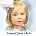 Portrait painting from photo Christmas gift Custom portrait from photo Family portrait Mother's day gift children portrait  baby portra 