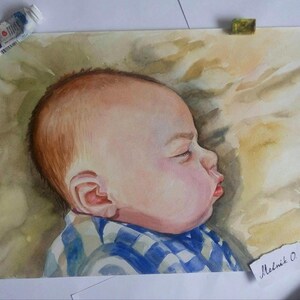 Custom Watercolor Portrait: Wedding, Family, Couples from Photo image 2