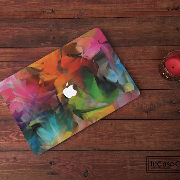 Abstract - Étui coloré et rigide pour MacBook Air pour Air 13 15 Pro 14 15 16 et Neo