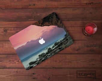 Pink Sky Beach Macbook-hoes: MacBook Pro 14 A3112, MacBook Pro 16 A2991, MacBook Air 13 A3240, McBook Air 15 A3241,