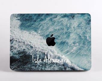 Étui MacBook personnalisé avec motif vagues marines pour MacBook Neo A3404, MacBook Pro 14 A3427, MacBook Air 15 A3448, MacBook Air 13 A3449 et plus encore !