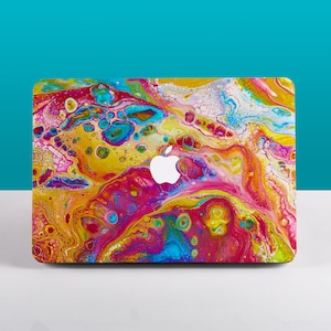 Rainbow Paint Macbook Case | Macbook Air 13 M2 A2681, Macbook Pro 13 M2 A2338, Macbook Pro 14 A2442, MacBook Pro 16 A2485, MacBook Pro 15