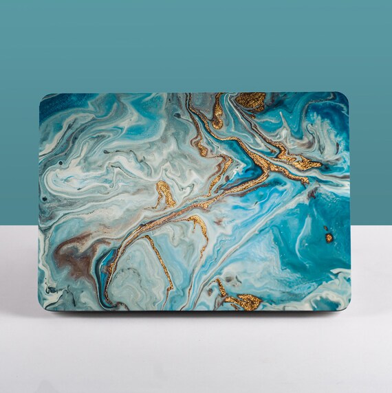 Gold marble macbook air case discount