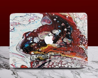 Olieverf marmer MacBook harde hoes: MacBook Pro 14 A3112, MacBook Pro 16 A2991, MacBook Air 13 A3240, McBook Air 15 A3241,