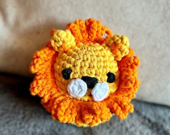 Crochet Lion, Amigurumi, small stuffed toy