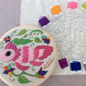 otomi, kit de bordado, ajolote, kit de bordado mexicano, patron de bordado, regalo artesanal, regalo bricolage, regalo creativo, ajolote bordado