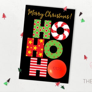 EOS Lip Balm, Christmas, Holiday Card, Digital, Printable, EOS Lip Balm ...