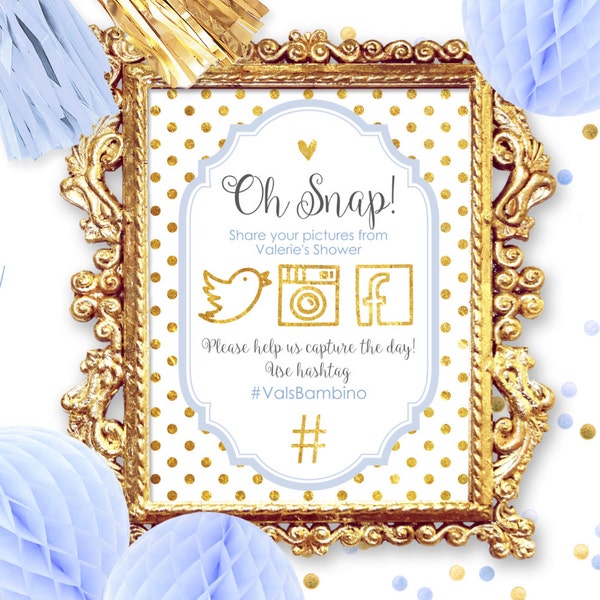 Baby Shower Hashtag Sign | Shower Photos Sign | Shower Hashtag Sign | Hashtag Sign | Birthday Sign | Social Media Sign | Digital Download