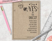 Guess the Dress, Draw the Dress, Say Yes to the Dress, Bridal Shower Game, Wedding  Dress Game, Printable Instant Download, Pink and Gold by The Fussy Hostess  | Catch My Party