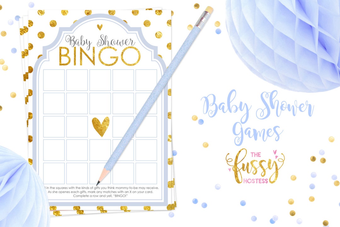 Bingo Virtual Printable Baby Shower Game Baby Bingo Etsy