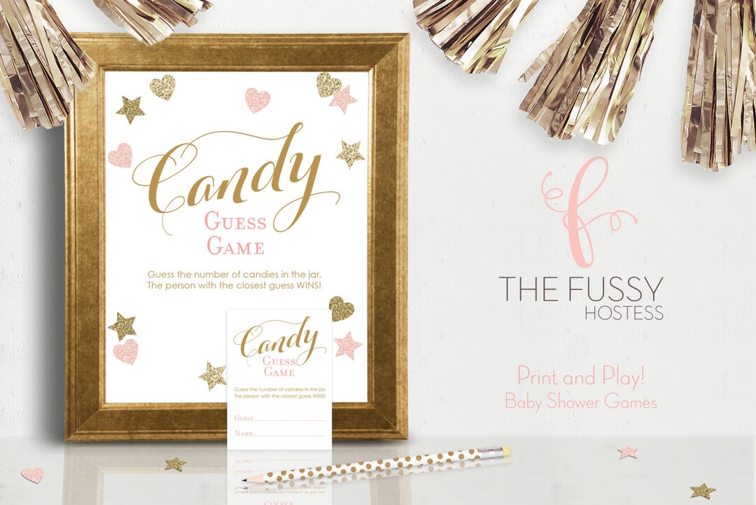 Candy Guessing Game, Baby Shower Game, DIY Printable Game, Instant ...