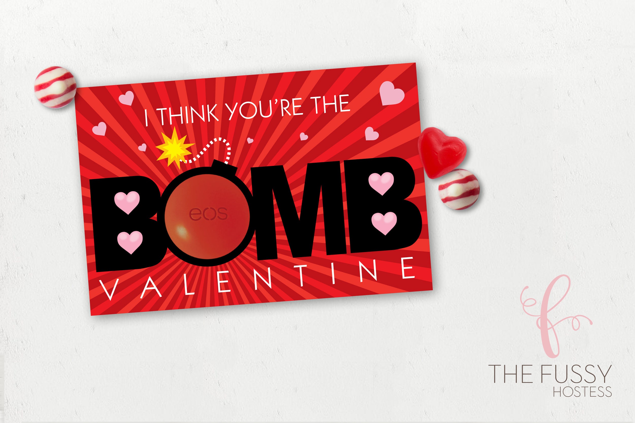 EOS Lip Balm EOS Lip Balm Holder Printable Valentine Card | Etsy