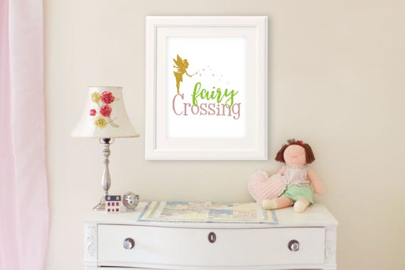Fairy Decor, Fairy Wall Decor, Fairy Wall Art, Fairy Printable, Fairy Theme, Fairy Art, Fairy Crossing, Printable Download, Wall Art Il_570xn