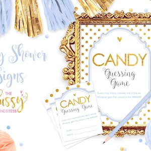 Candy Guessing Game, Baby Shower Game, DIY Printable Game, Instant ...