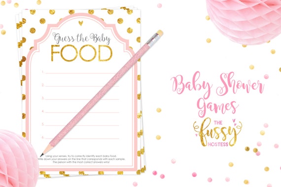 Guess The Baby Food Game Baby Shower Food Game Instant Download
