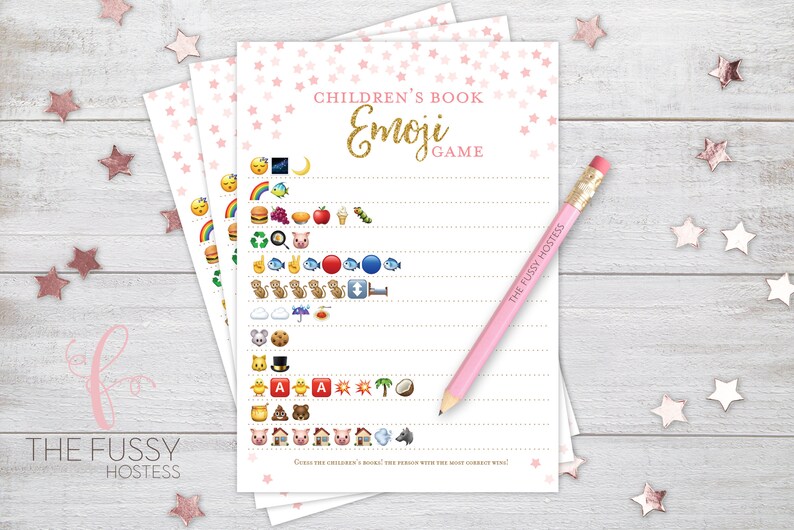 Baby Shower Emoji Pictionary Game Baby Shower Game Etsy