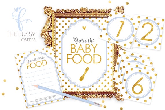 Guess The Baby Food Game Baby Shower Food Game Instant Download