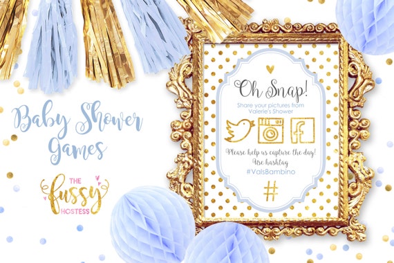 Hashtag Sign Baby Shower Boy Blue And Gold Baby Shower Bridal Hashtag Sign Baby Shower Boy Blue And Gold Baby Shower Bridal