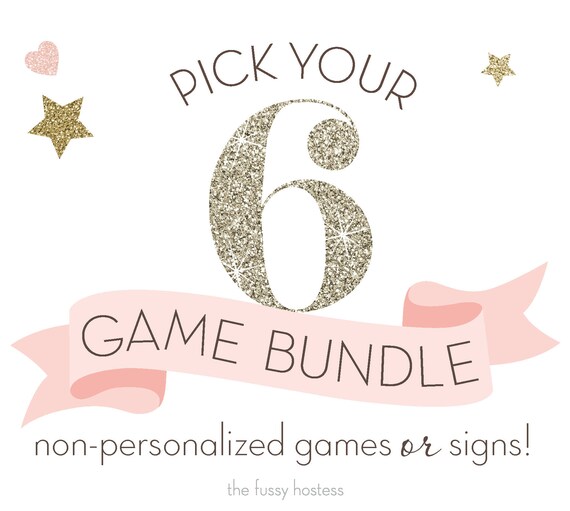 Shower Game Bundle Baby Shower Games Bridal Shower Games