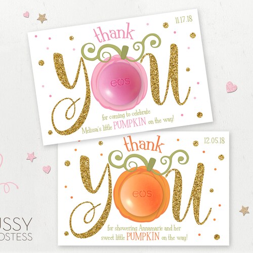 EOS Lip Balm Bridal Shower Favors Printable Thank You - Etsy