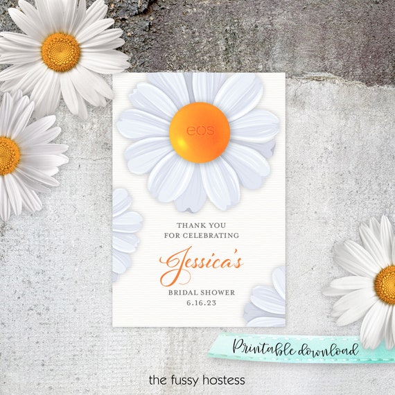 EOS Lip Balm Shower Favors Bridal Shower Favor Baby Shower Favor Printable