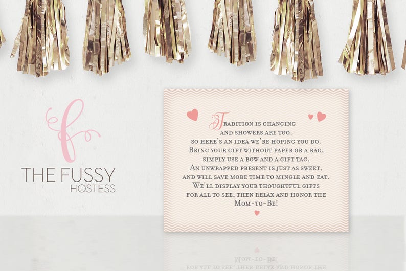 Display Shower Card Baby Shower Insert Card Baby Shower Etsy
