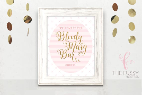 Bloody Mary Bar Sign, Bloody Mary Bar Print, Bridal Shower, Shower Sign, Wedding Sign, Birthday Sign, DIY Printable Sign, Instant Download Il_570xn