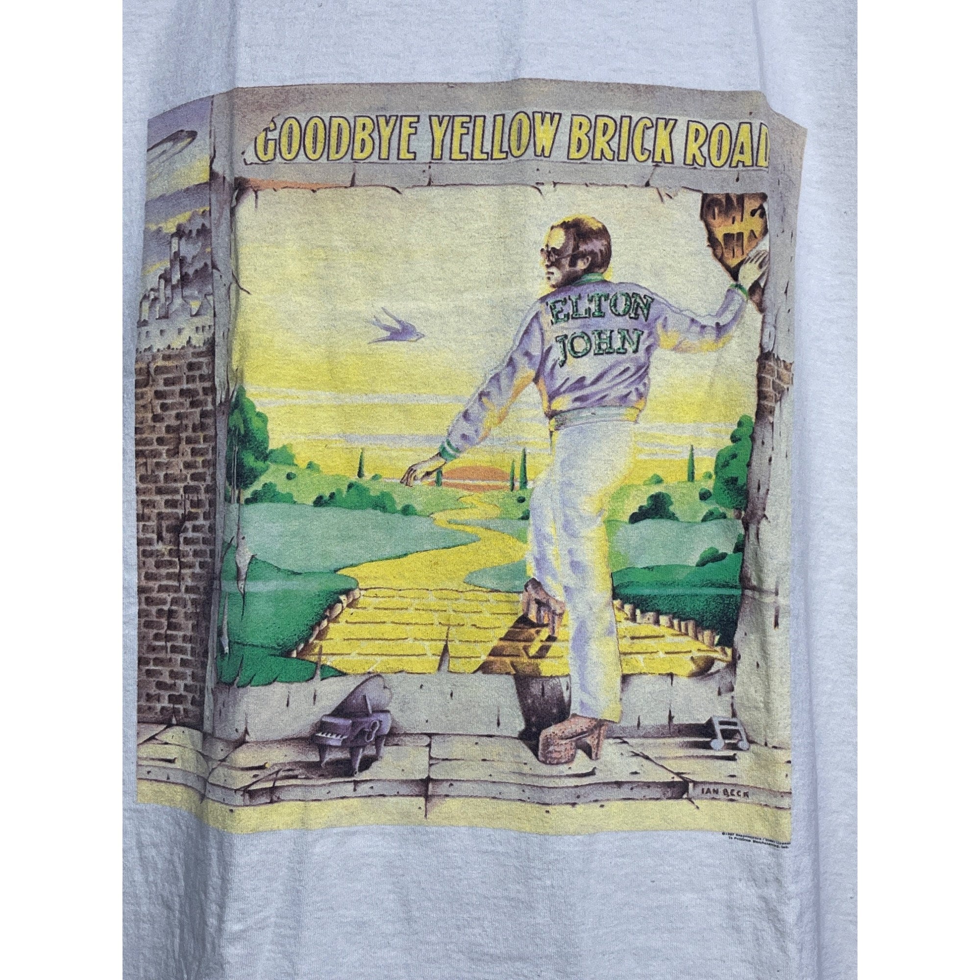 Elton John Men's Yellow Brick Road T-shirt White Men All size Shirt BC1040